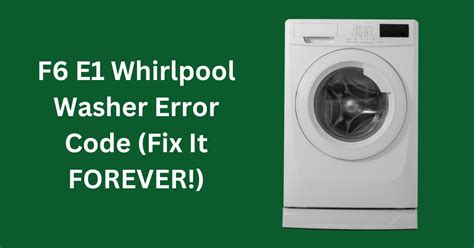 In Whirlpool duet washer error code E01 F06 is one of the most hard-diagnosable signals because it indicates a problem with two boards MCU and CCU. . Whirlpool washer f6 error code